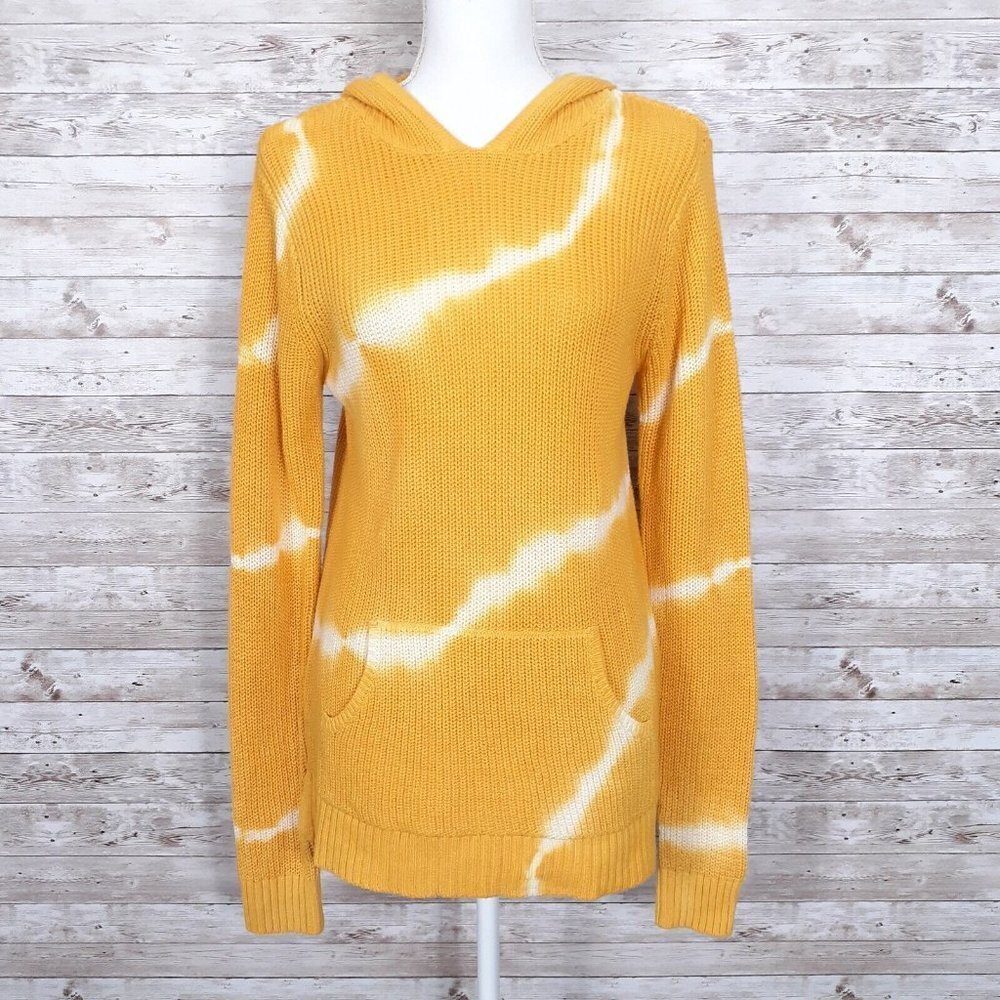 Belle by Belldini Hooded Sweater L Yellow White 419A